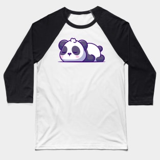 Cute panda sleeping cartoon illustration Baseball T-Shirt